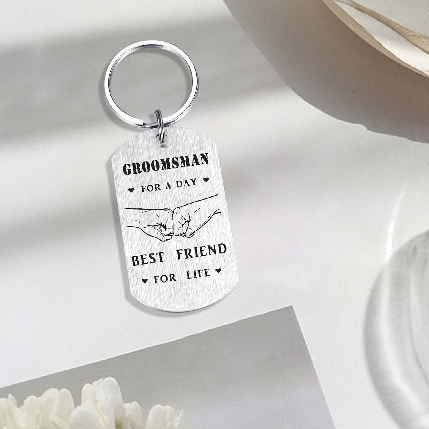 Alotozo Wedding Day Keychain – Bridal Shower Gifts for Bride Groom Groomsmen Bridesmaid Maid of Honor Father