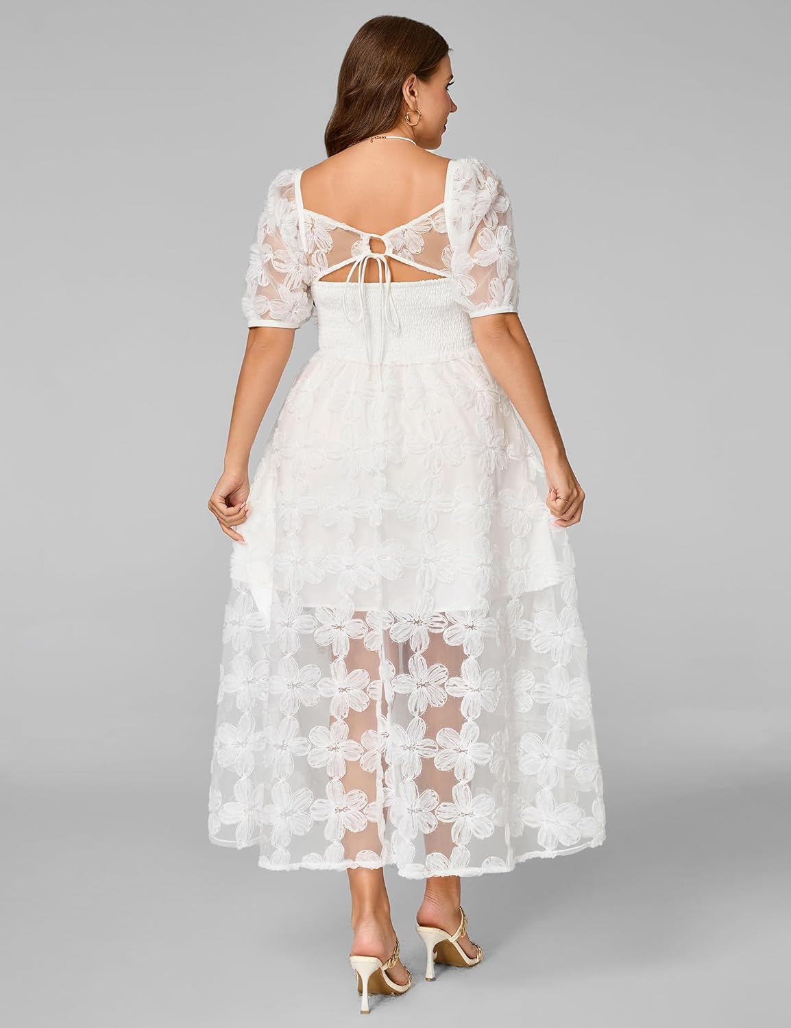 EYWOL Womens Cocktail Formal Guest Dresse 3D Lace Sweetheart Neckline A Line Maxi Dresses