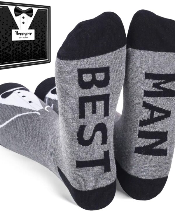 HAPPYPOP Wedding Gifts for Couples - Father of the Bride Groom Maid of Honor Best Man Socks