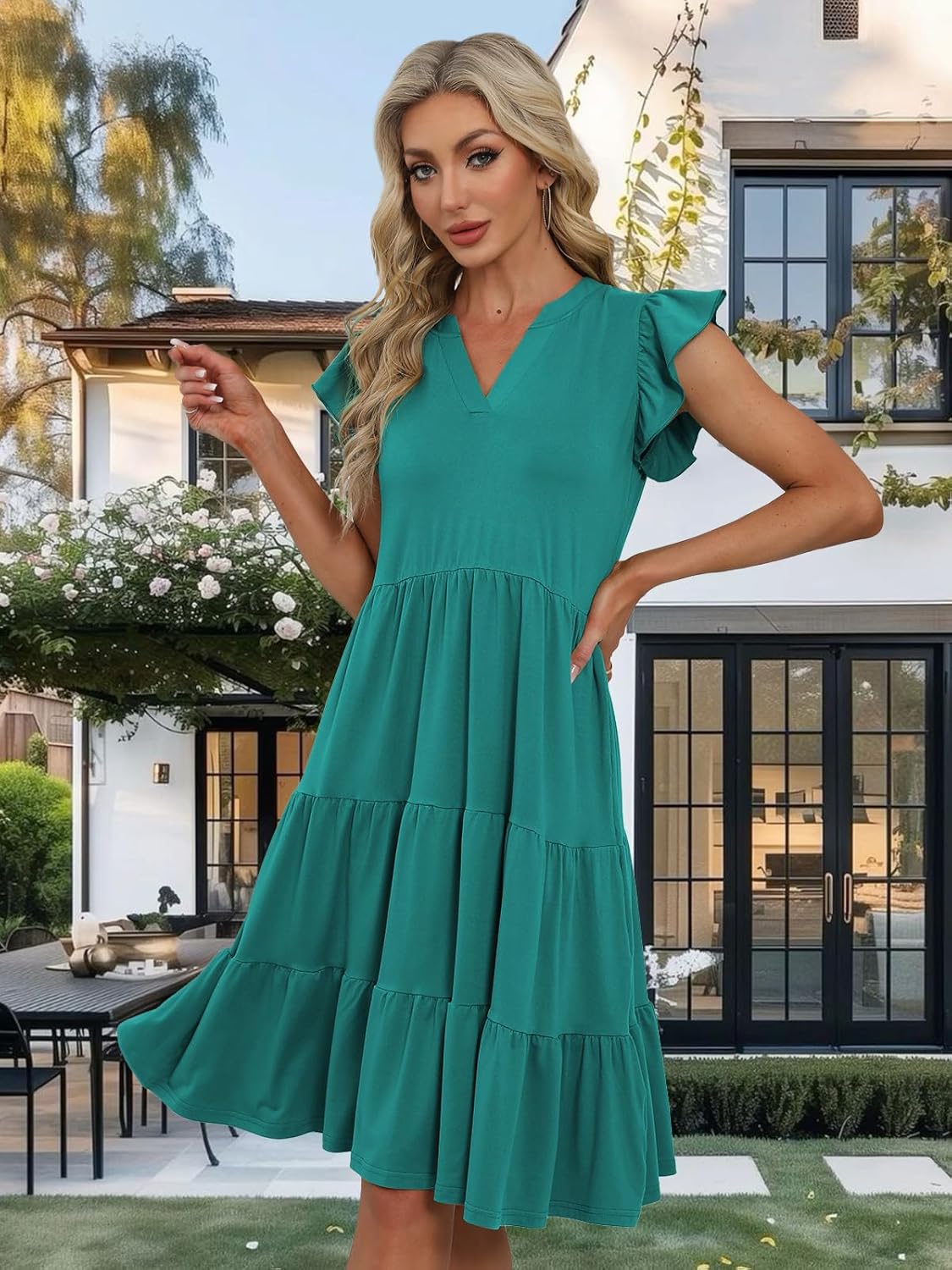 Summer Dresses for Women 2026 Elegant Classy Casual Plus Size Spring Midi Fashion Dress S-XXL