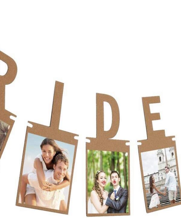 Tatuo Bridal to Be Photo Banner Bride Bunting for Wedding Decoration and Bridal Shower Party Supply (Brown)