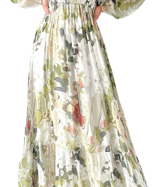 Sissyaki Womens Long Sleeve Summer Maxi Dress 2026 Floral Dress Spring Wedding Guest Dress