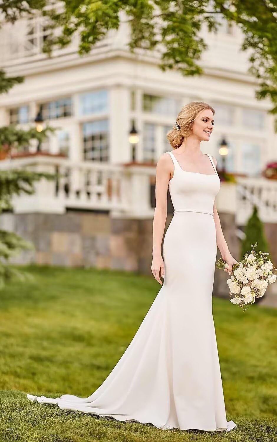 Wedding Dresses with Sleeve for Bride Lace Mermaid Bridal Gowns Backless LW398