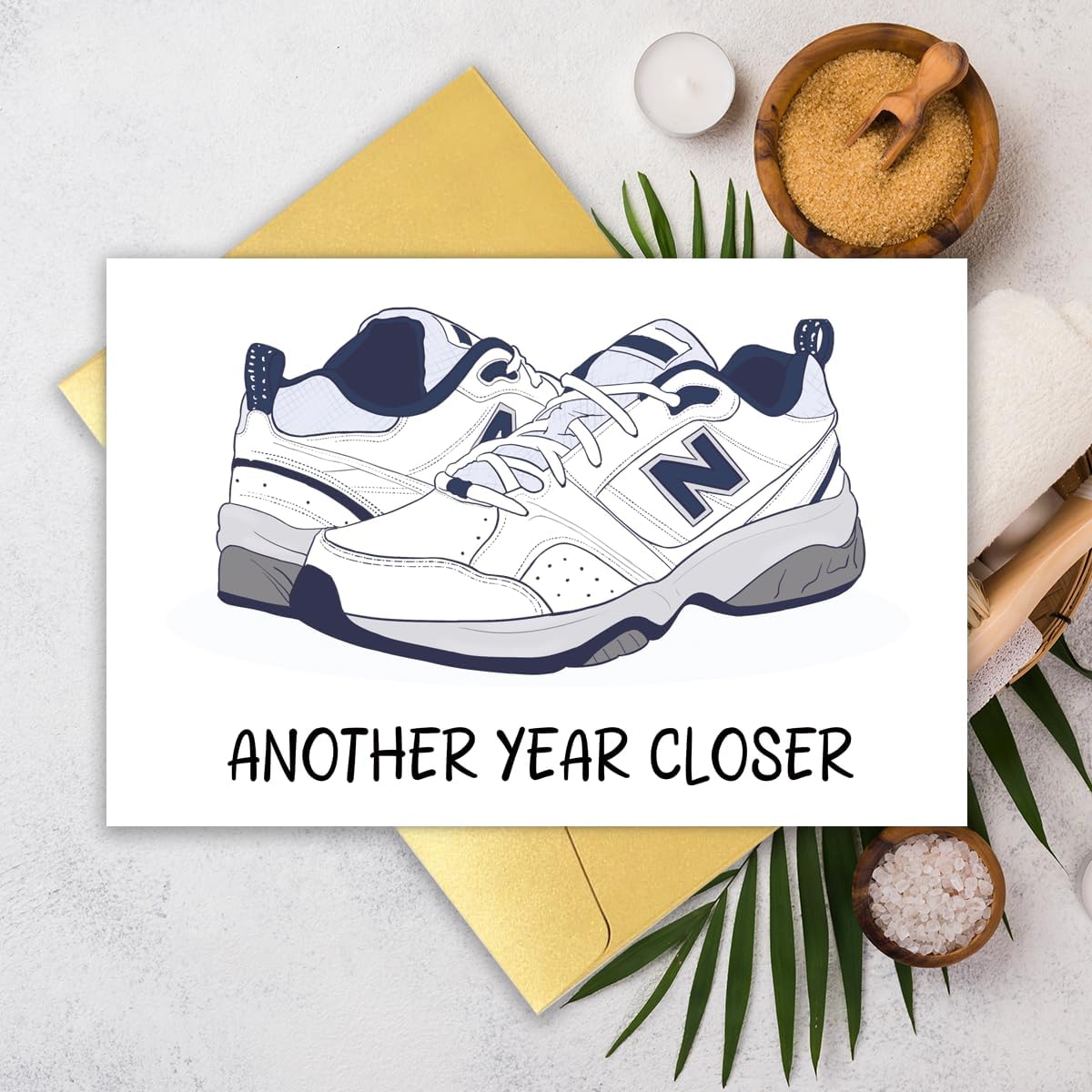 COLINHELIN Funny Dad Shoes Birthday Card Gift for Daddy Husband Grandpa Uncle, Celebrate 30th, 40th, 50th 60th Birthday for Him, Perfect for Old Men Aging Gracefully.