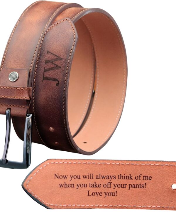 Eagle Epic Custom 100% Genuine Leather Belt for Mens Valentine's Day Gift, Handmade Personalized Engraved Classic Casual Leather Belt, Leather for Your Valentine, Anniversary, Him Men Customized Gifts