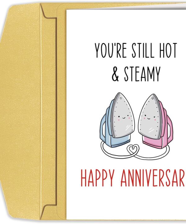 Happy 6th Anniversary Card, Iron Anniversary Card for Husband Wife, 6 Years Anniversary Card Gift for Him Her, Sixth Wedding Anniversary Card