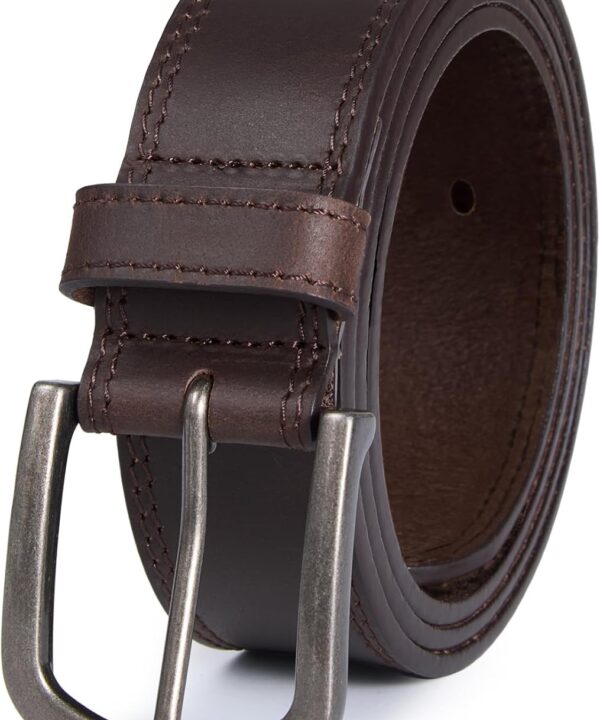 Men's Full Grain Leather Belt for Everyday Casual Jeans, 1.5" Handmade Men Leather Belts with Gift Box
