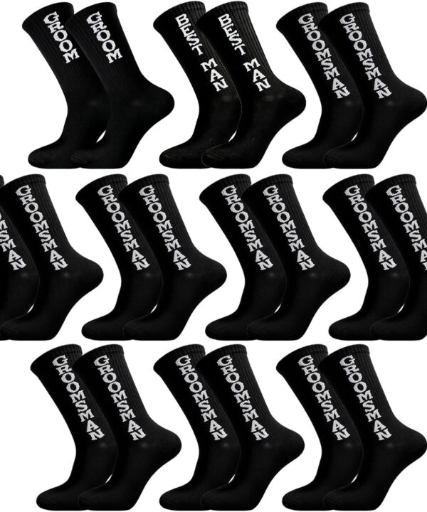 10 Pcs Groomsmen Gifts Funny Socks for Wedding Gifts Best Man from Groom