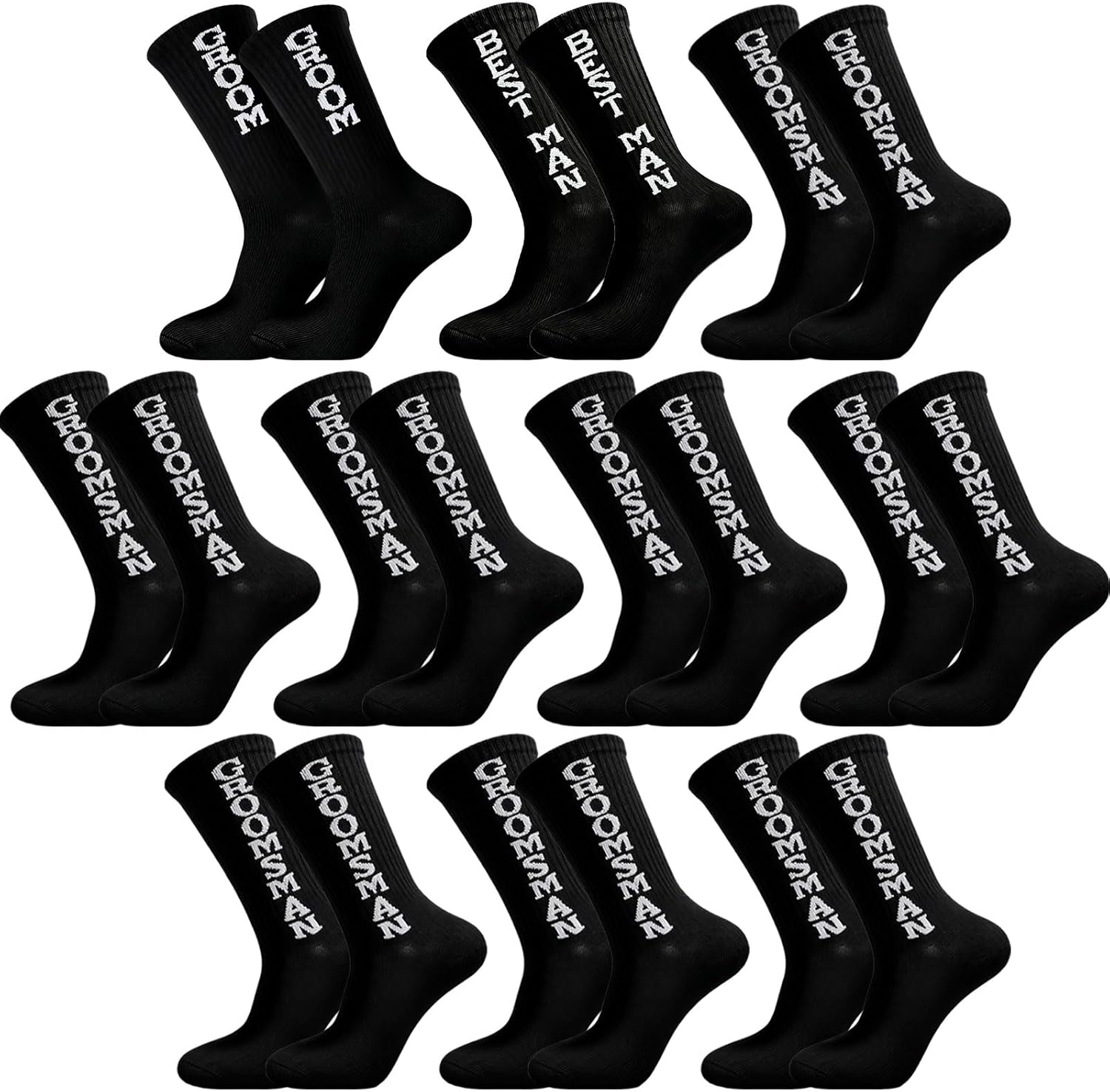 10 Pcs Groomsmen Gifts Funny Socks for Wedding Gifts Best Man from Groom