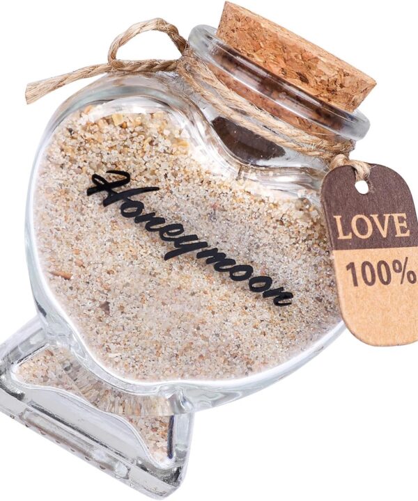 Honeymoon Gift - Honeymoon Sand Keepsake Jar - Wedding,Bridal Shower Gifts for Newlywed, Bride,Travel Gift for Couples,Fiance.