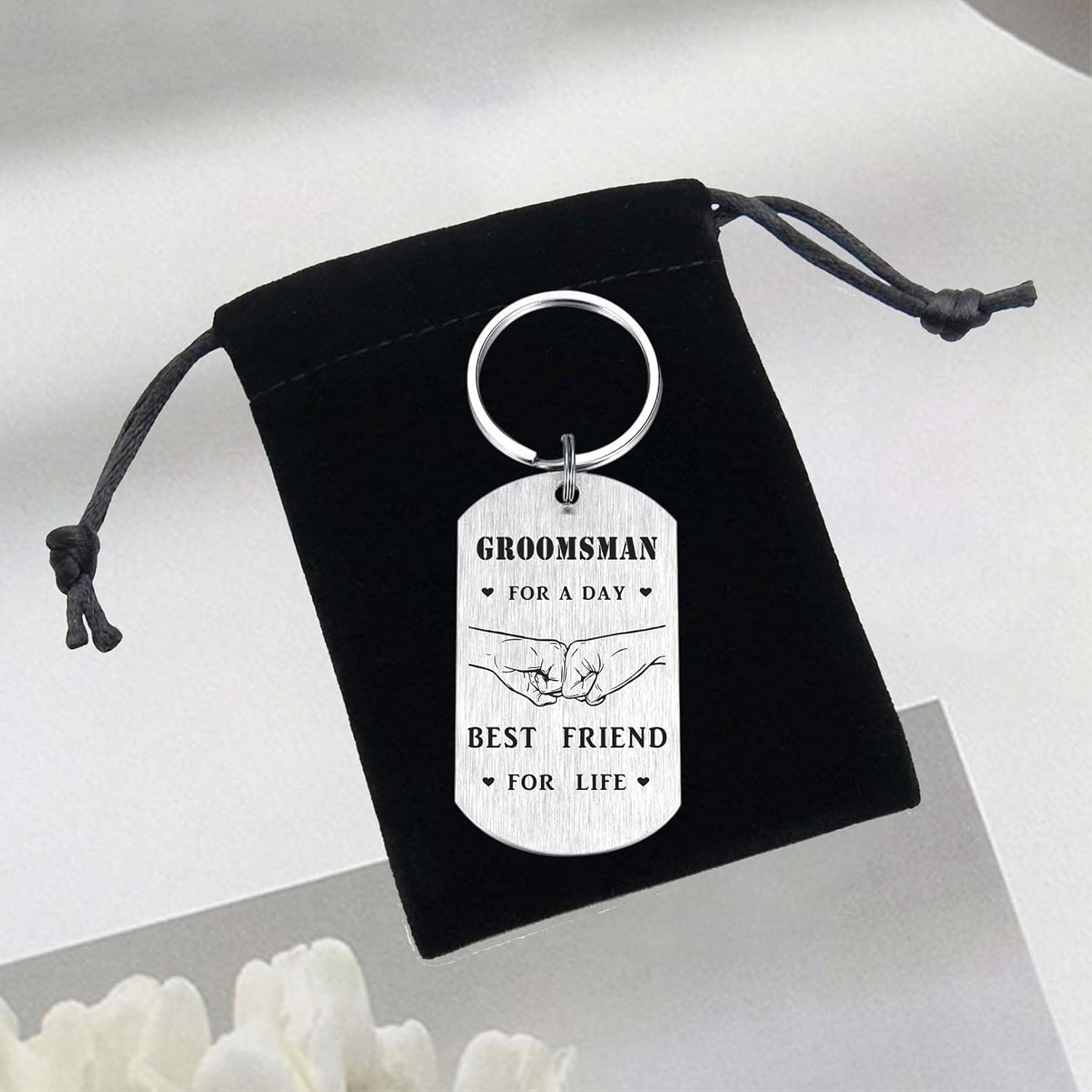 Alotozo Wedding Day Keychain – Bridal Shower Gifts for Bride Groom Groomsmen Bridesmaid Maid of Honor Father