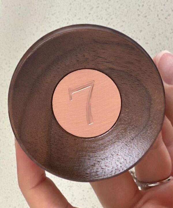 UniArea 7 Year Anniversary for Him Gift - Copper Gifts 7th Anniversary Wedding for Husband Wife Her Couples, Wood Ring Tray Hand Made Mini Solid Walnut Wood Ring Dish with Copper Inlay 20.75 in