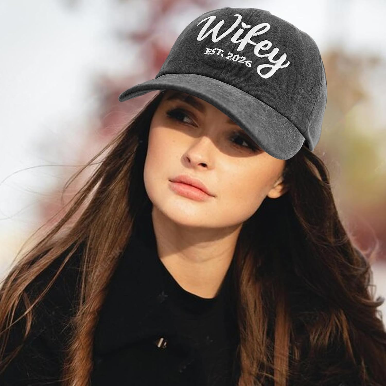 Hubby and Wifey Hats for Mr and Mrs, Engagement Anniversary Honeymoon Wedding Gifts Newlyweds Couples Baseball Cap