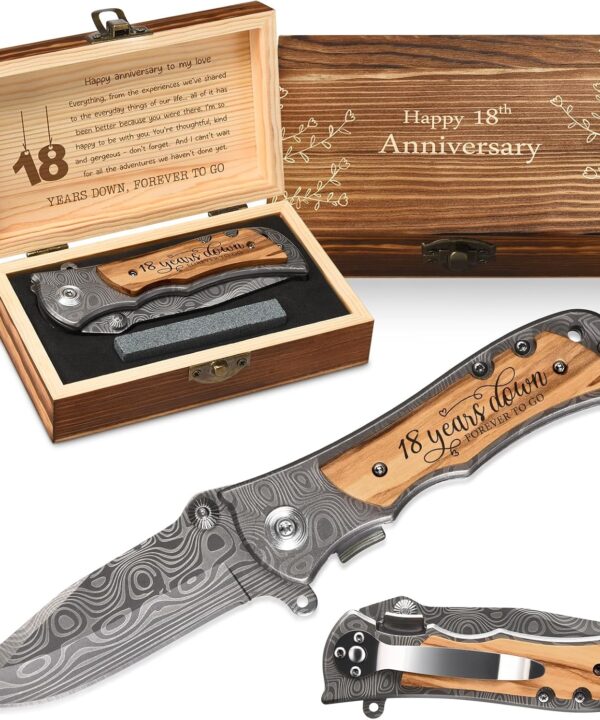 18 Year Anniversary Keepsake Gifts for Men, 18th Wedding Anniversary for Husband, Porcelain Anniversary Marriage Presents for Him