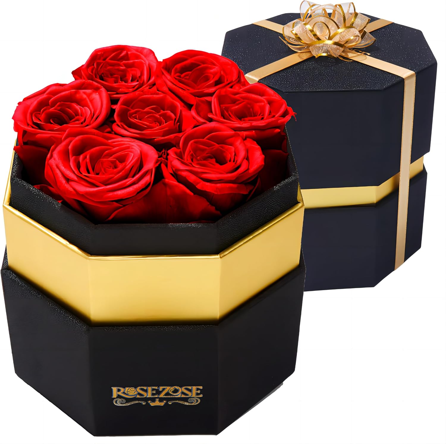 RoseZose Preserved Rose Box Birthday for Women Girlfriend Forever-Rose for Mom Mothers Day Red Rose