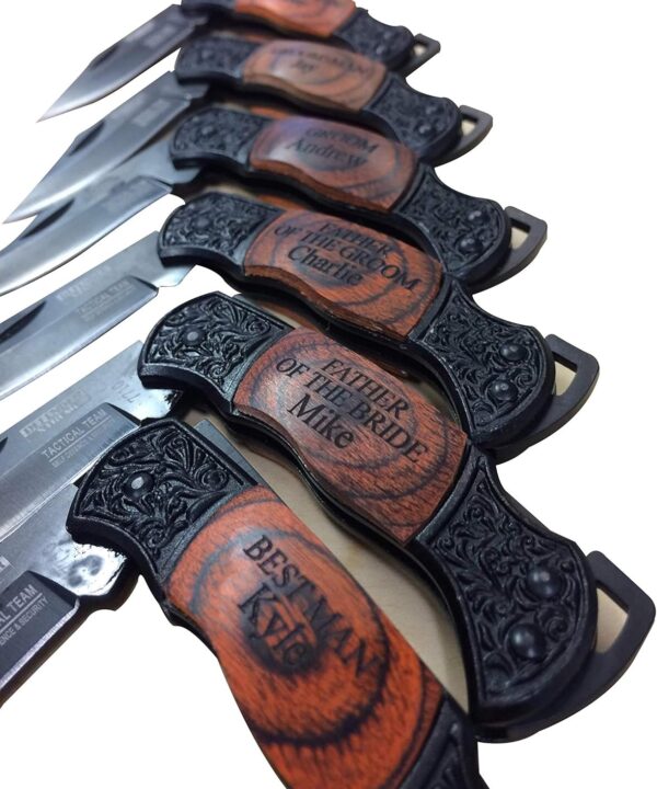 PWEngraving Groomsmen Gift, Set of 6, Personalized Pocket Knife, Engraved Knives, Groomsman Gift Sets, Wedding Gifts, Groomsmen Knife, Groomsman Knife, Groomsman knives, Groomsman knife
