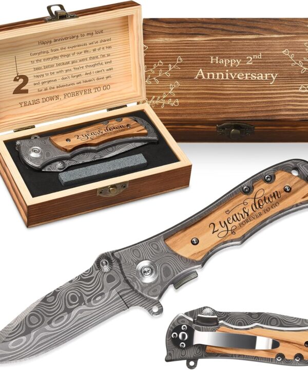 2nd Gifts Cotton Wedding Anniversary for Men 2 years Marriage Present for Husband or Him, Second Anniversary Keepsake for Boyfriend