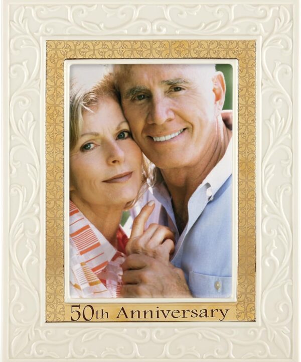 Lenox Portrait Gallery 50th Anniversary Luxury Frame, 5 by 7-Inch - 826478