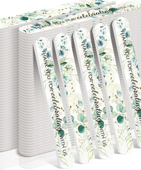 50 Pcs Wedding Bridal Shower Party Favors Bulk Nail Files Emery Boards for Guests Bridesmaid Bachelorette Party Favors Thank You for Celebrating with Us Game Prizes Gifts Bags Stuffers