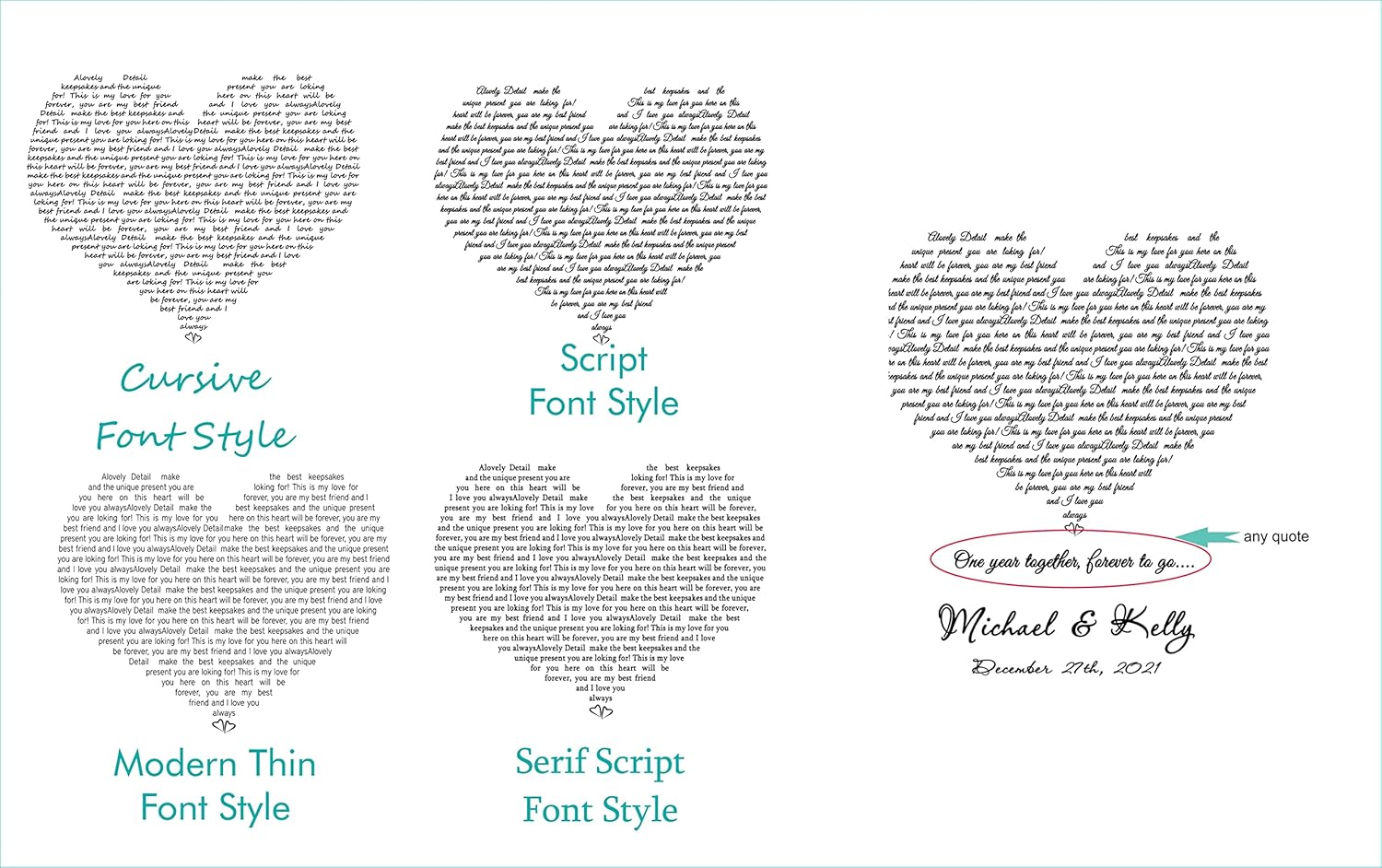 AlovelyDetail Personalized 1st Wedding Paper Anniversary Lyrics Art First Year For Him Or Anniverary Valentines Day Gift for Husband Wife Him Her