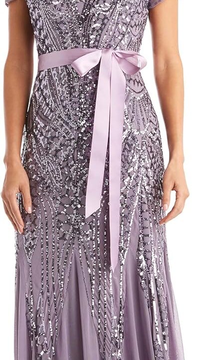 R&M Richards Women's Mother of The Bride Dresses for Wedding - Evening Gown, Lavender, 6