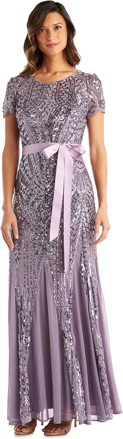 R&M Richards Women's Mother of The Bride Dresses for Wedding - Evening Gown, Lavender, 6