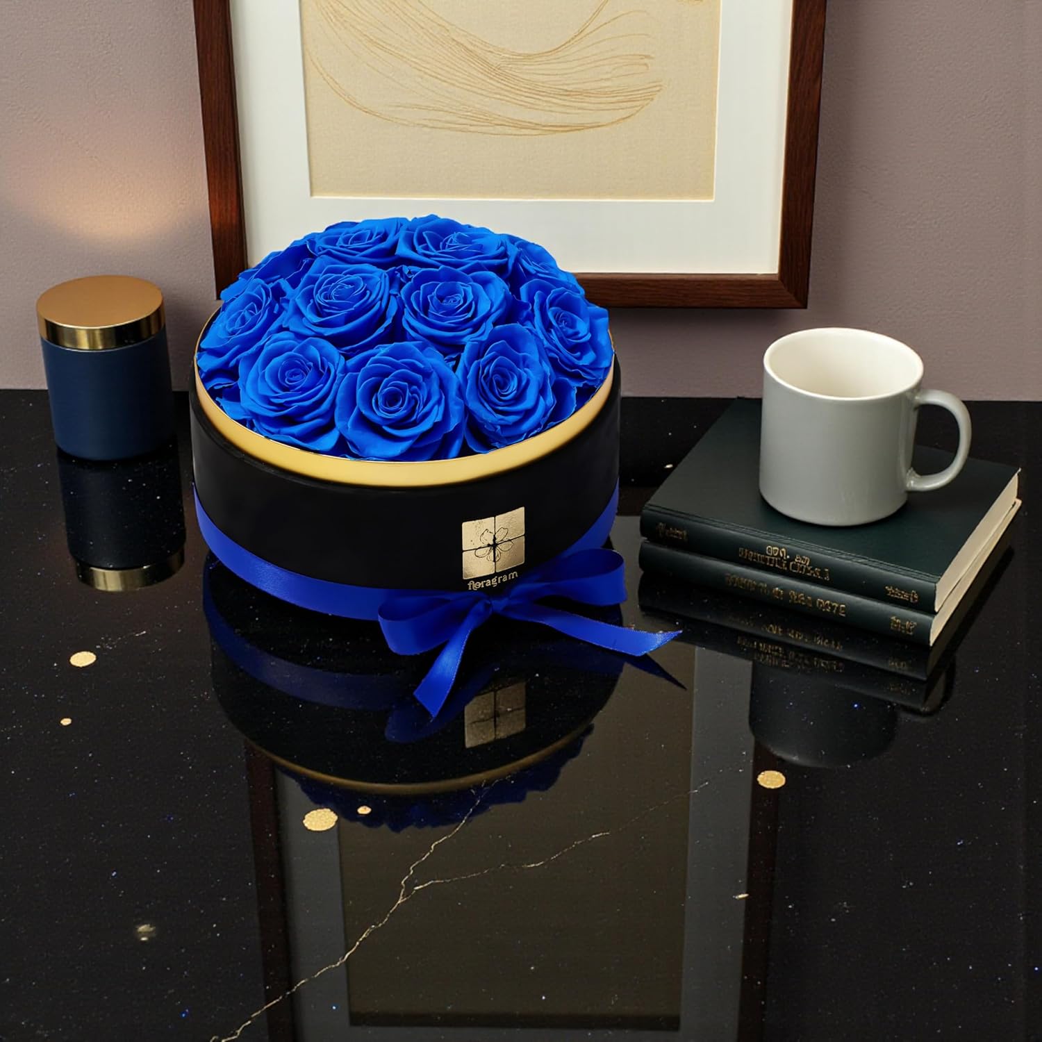 Preserved Real Roses Gift Box for Women by Floragram Eternal Flowers Dome with Velvet Box Birthday, Anniversary & Graduation Gifts Flowers for Delivery Prime Regalos para Mam