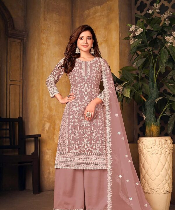 Wedding Reception Wear Indian Pakistani Designer Sharara Plazzo Dupatta Suits Sewn Shalwar Kameez Pant Dress