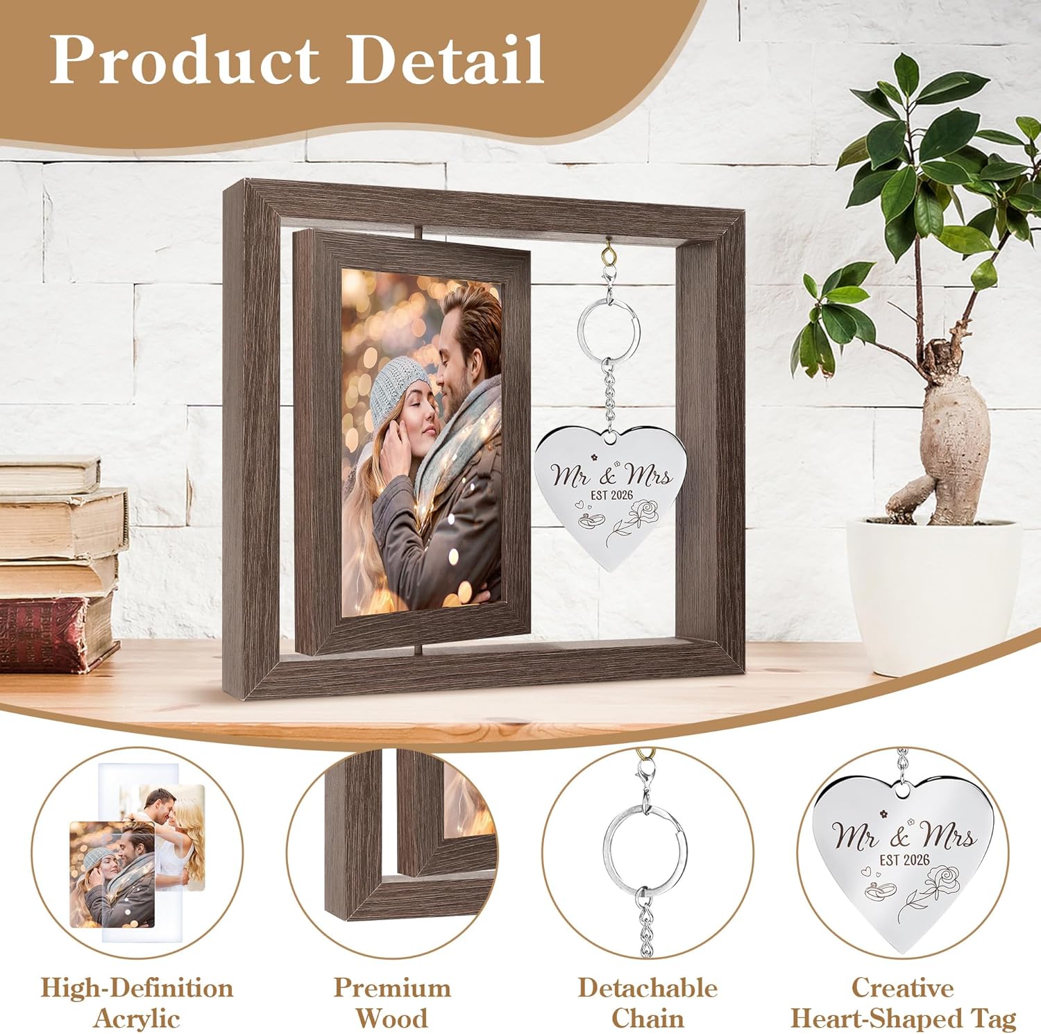 Wedding Gifts for Couples Personalized Wedding Gifts for Newlyweds Gift Wedding Picture Frame Mr and Mrs Wedding Presents for Newlyweds Bridal Shower Gift for Bride