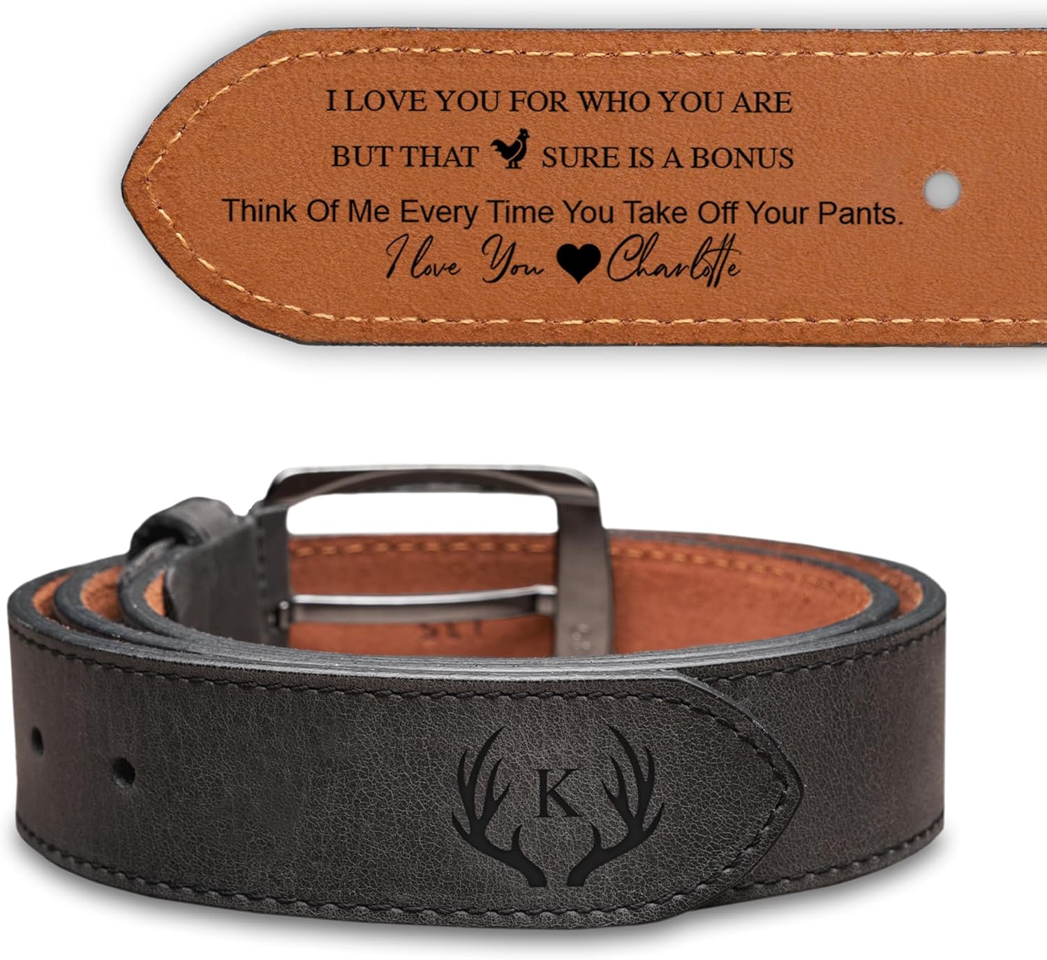 Awesometik Everyday Casual Jean Belts. 100% European Full Grain Real Leather, Classic Mens Belts Leather