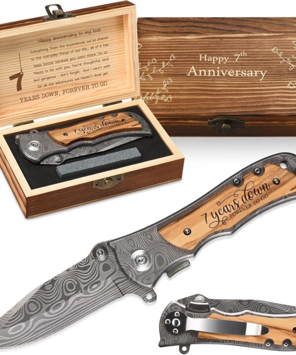 GiveGreatGift 7th Gifts Copper or Wool Wedding Anniversary for Men Traditional 7 years Marriage Keepsake for Him Husband