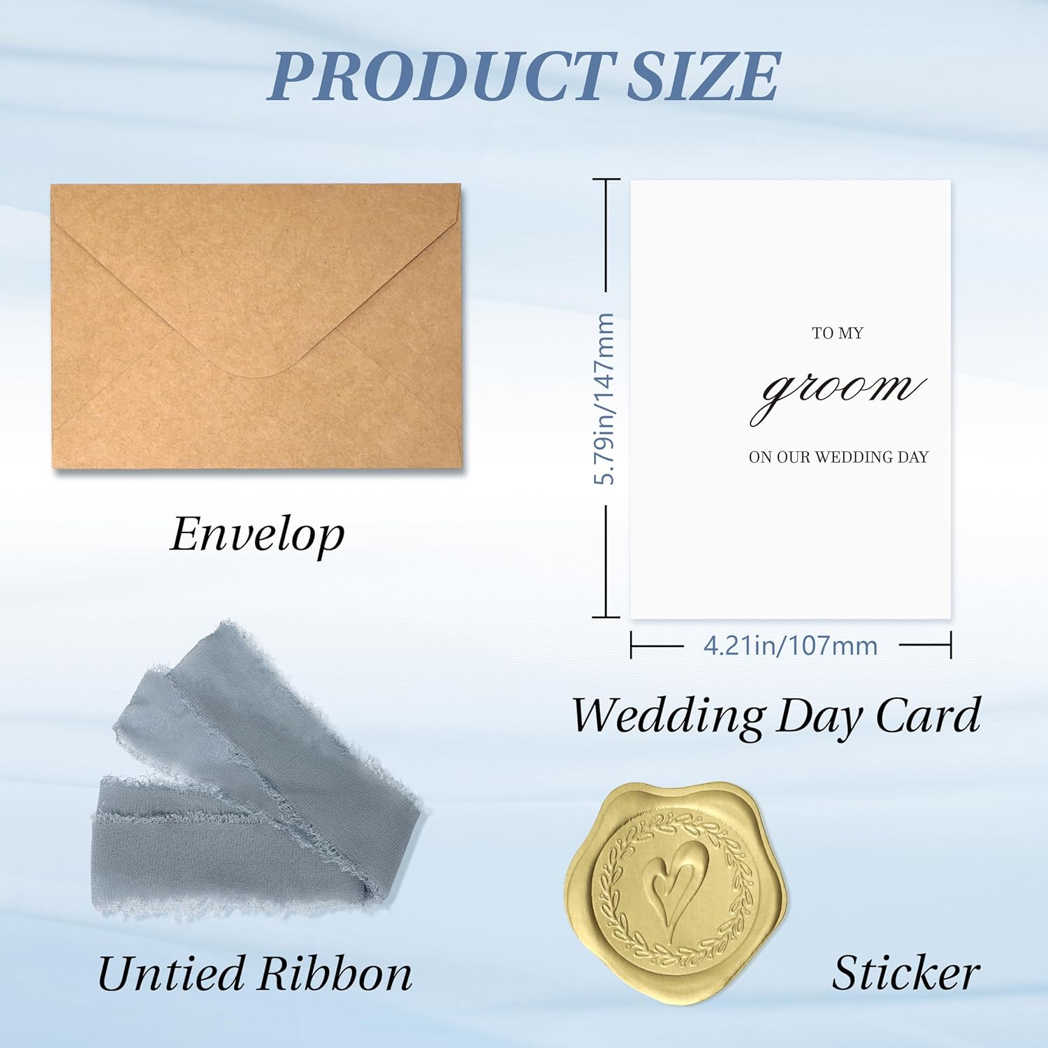 To My Groom on Our Wedding Day Card, Letter to My Groom, Wedding Day Card for Husband from Bride