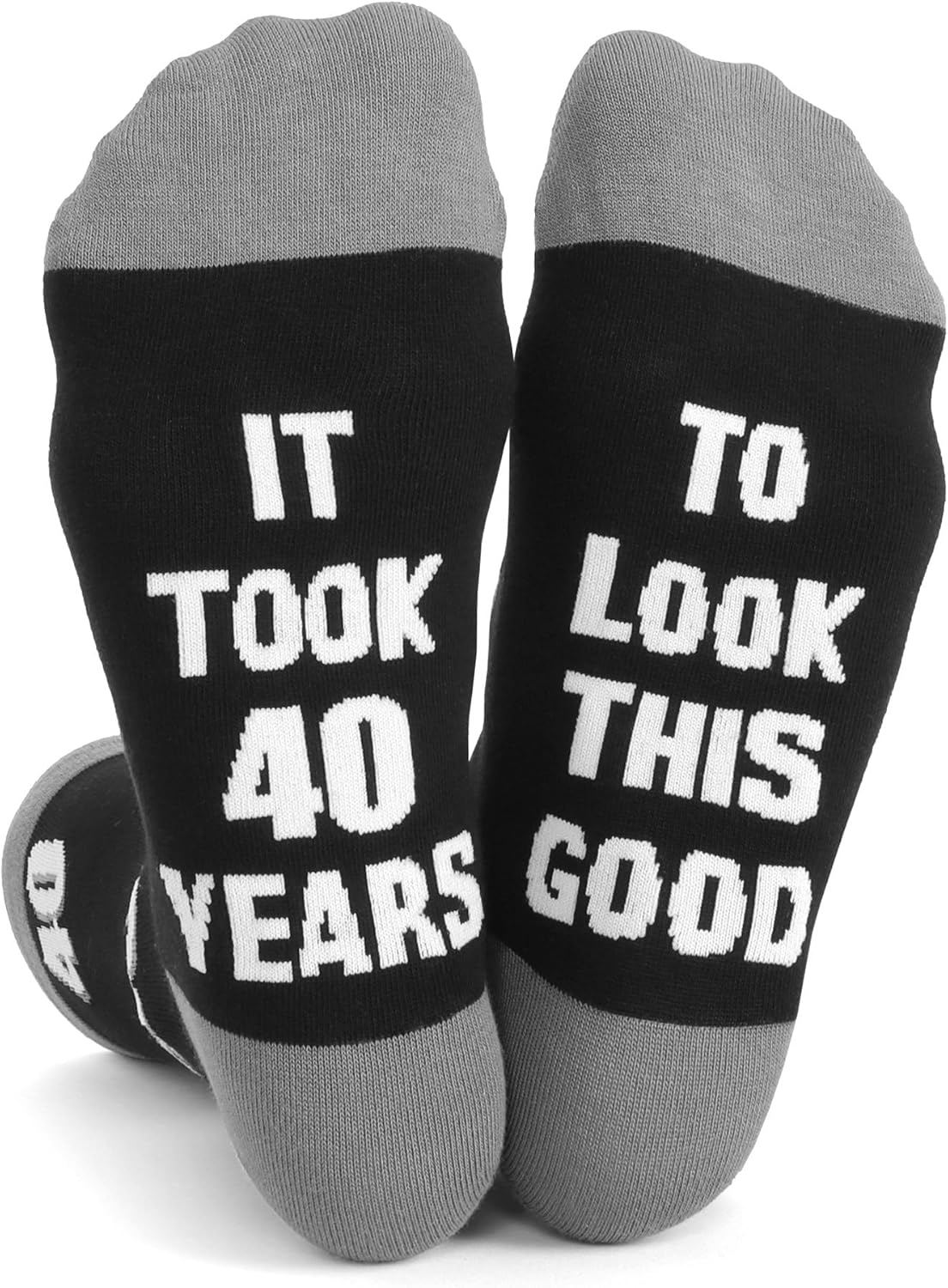 Bibalabili 40th 50th 60th Birthday Gifts for himMen 40th 50th 60th Birthday Decorations, Funny Black Crew Cotton Socks