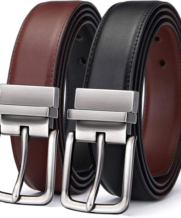 BULLIANT Men's Belt,Reversible Belt Adjustable For Gift Men 1.25-Cut For Fit-2 Sides in 1 Belt(Not 2)