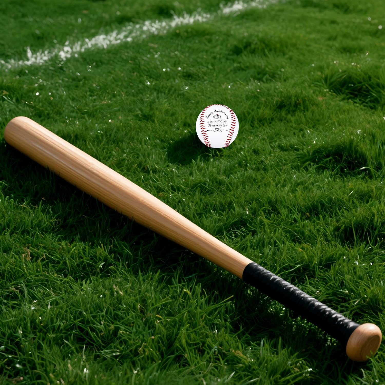 Aeolussoms Baseball 3rd Anniversary Leather Gifts for Husband 3 Year Anniversary Baseball Lovers Gifts for Him Her 3 Years Gift