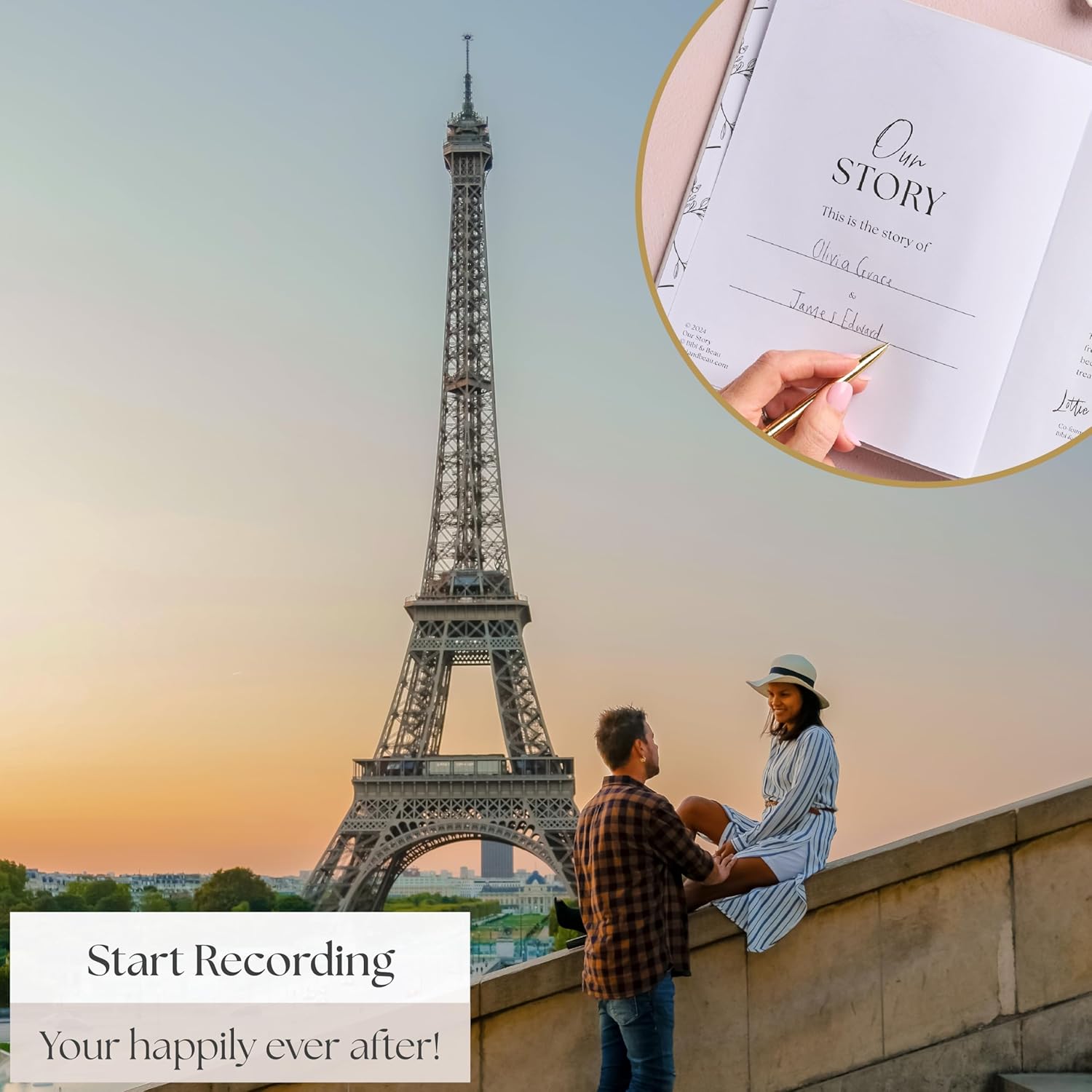 Couples Anniversary Journal 1st to 75th Year Scrapbook & Keepsake Album | Paper Gift for Husband or Wife | Relationship Memory Book (Grey)