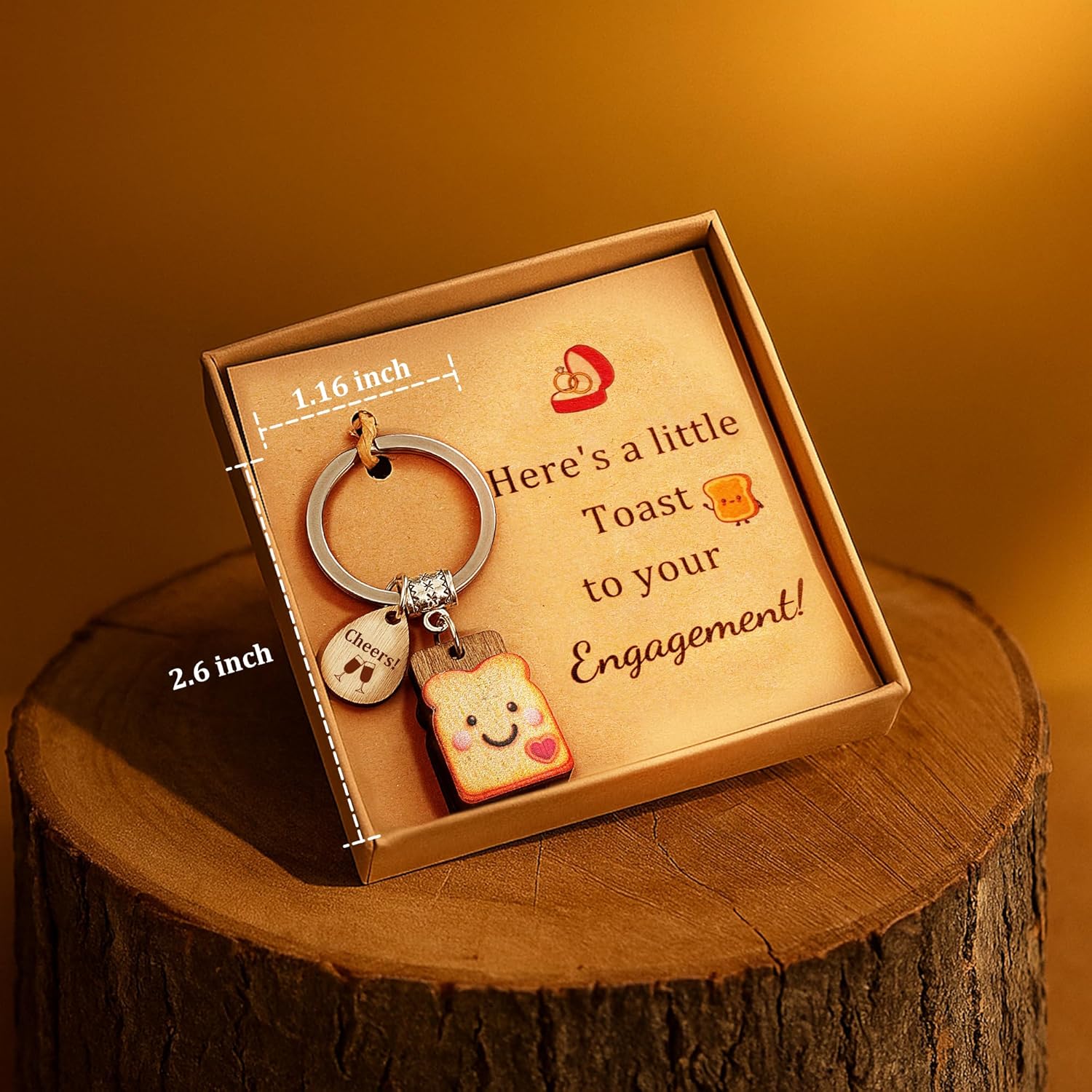 New Beginnings Gifts for Girls Toast Keychain, Galentines Day Gifts for Best Friend Love/Engagement/Housewarming/Birthday Present as Her Valentines Keychains for Couple Coworker Sister