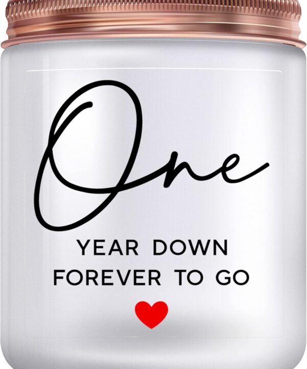 1 Year, 1th, One Year, First Anniversary Candles Gifts for Him Her Couple- Happy Paper Anniversary Girlfriend Boyfriend Wife Husband Gifts