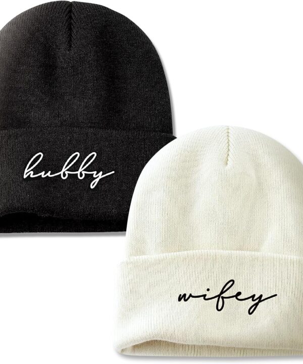 Mr and Mrs Beanies, Wedding Gifts for Couples, His and Hers Engagement Gift, Honeymoon Travel Essentials