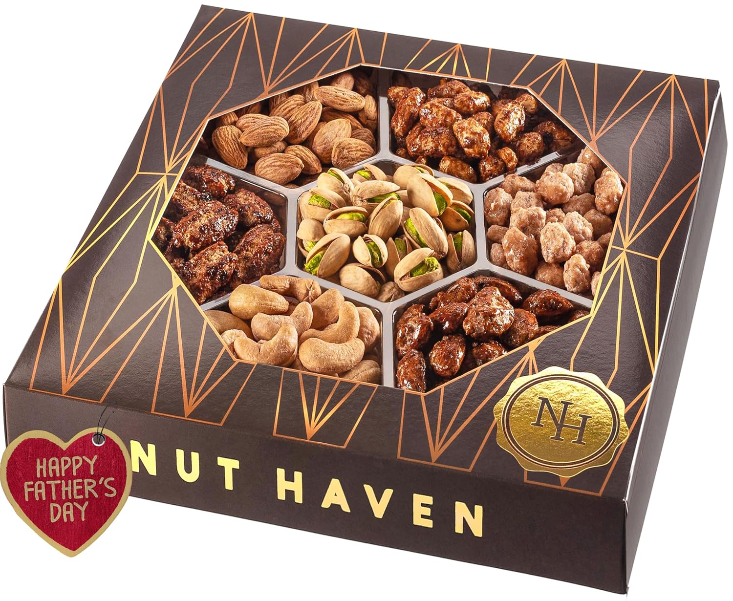 Holiday Christmas Nuts Gift Basket – Extra Large Assortment of Sweet & Roasted Salted Gourmet Nuts – Assorted Food Gift Box for Christmas, Holiday, Family, Sympathy, Men & Women.