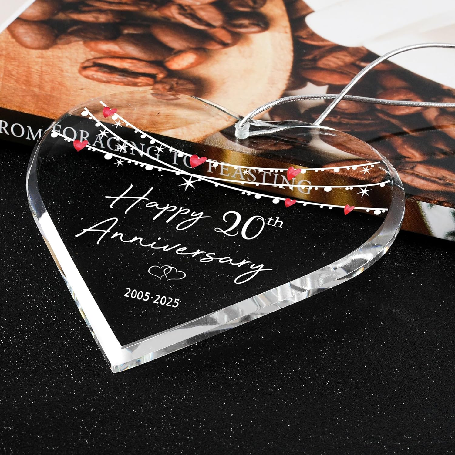 ZUNON 20th Christmas Ornament Gifts for Wedding Anniversary 20 Year Anniversary Valentines Gifts for Couples Christmas Ornaments 2025 (20th