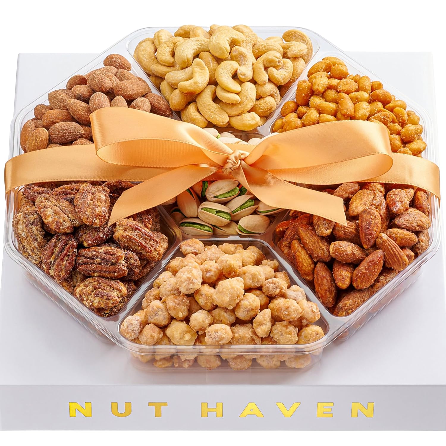 Holiday Christmas Nuts Gift Basket - Assortment of Sweet & Roasted Salted Gourmet Nuts - Assorted Food Gift Box for Birthday, Family, Sympathy, Men & Women.