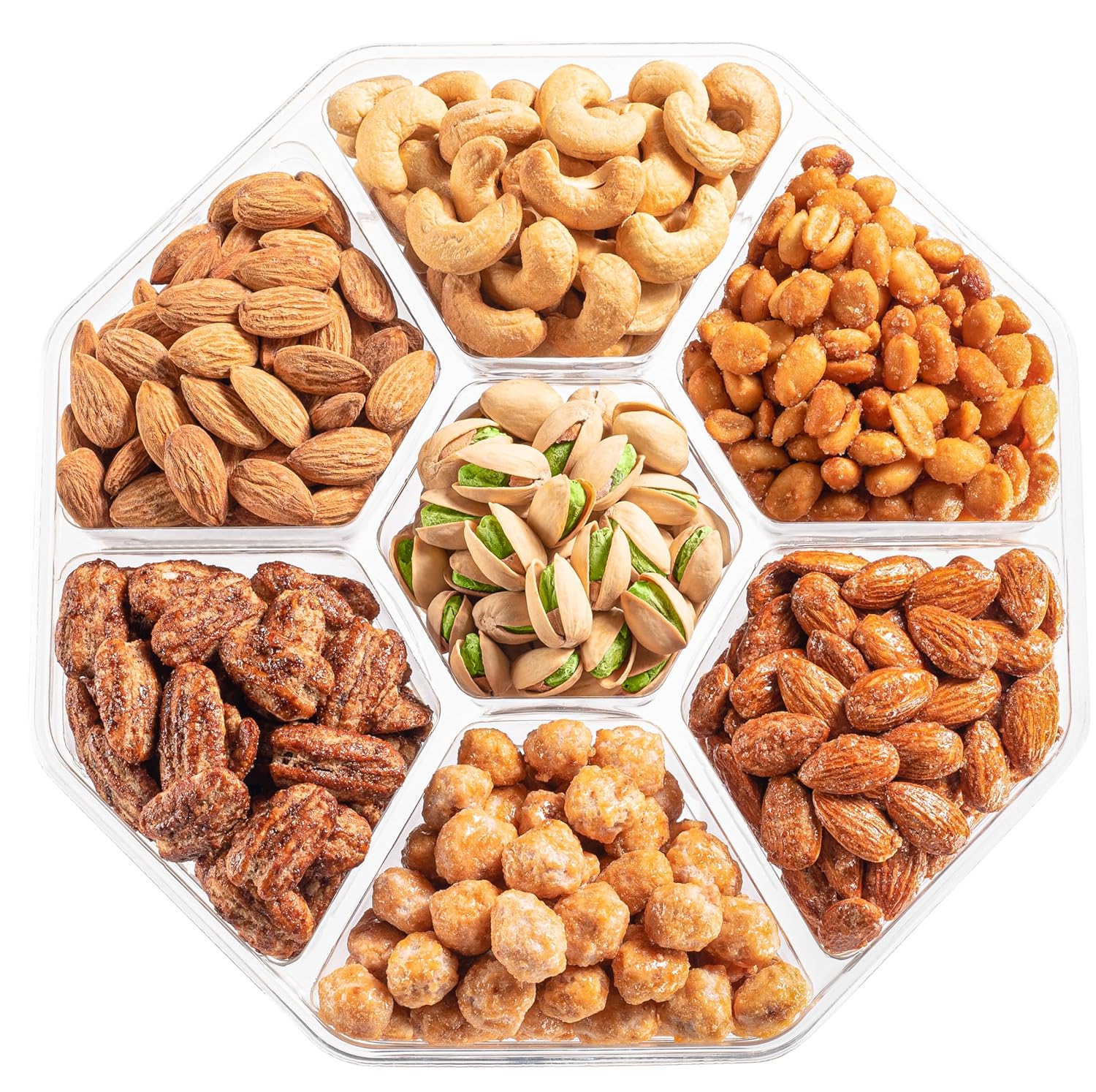 Holiday Christmas Nuts Gift Basket – Assortment of Sweet & Roasted Salted Gourmet Nuts – Assorted Food Gift Box for Birthday, Family, Sympathy, Men & Women.