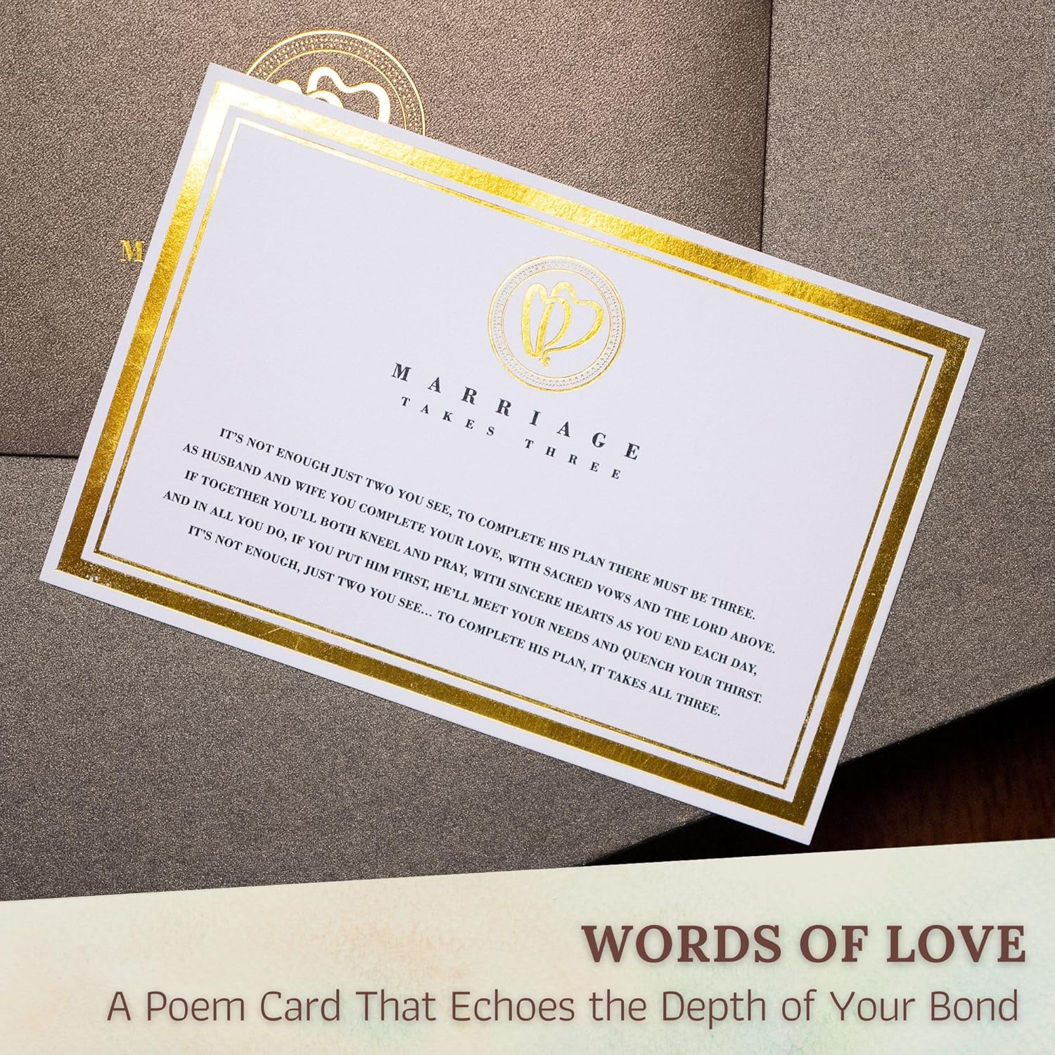 DCAPILLA Wedding Anniversary Couples Gift – Two Hearts and Cross Iron Sculpture, Heart Decoration Gift for Her and Him, 1st to 50th or 60th Anniversary, Includes Present Box and Poem Card