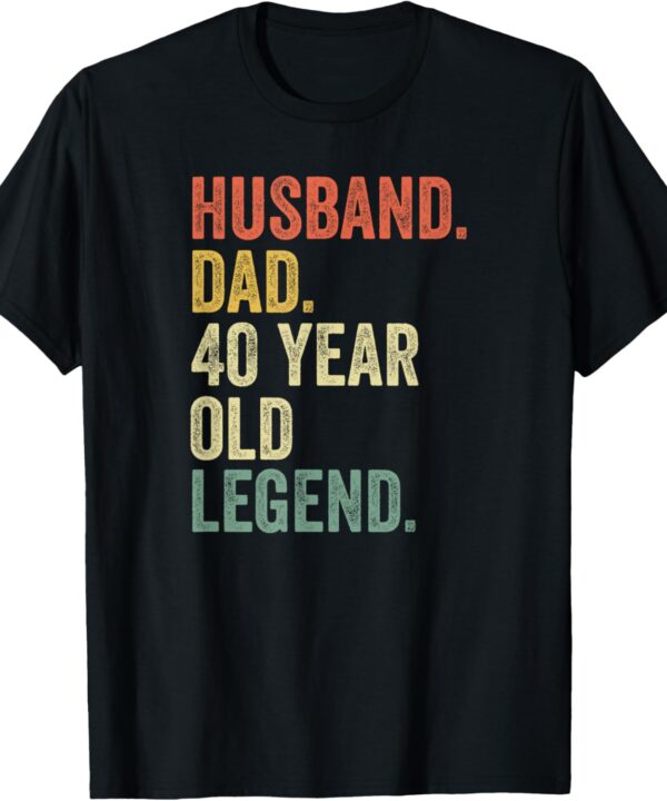 Funny 40th Birthday for Men Gifts Vintage Dad 1980 T-Shirt