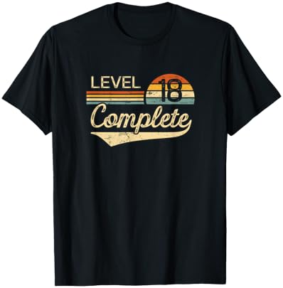 Level 18 Complete Vintage 18th Wedding Anniversary T-Shirt