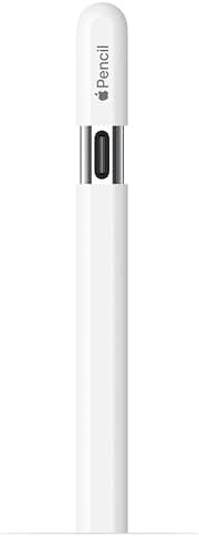 Apple Pencil (USB-C): Device Compatibility Check Required – Pixel-Perfect Precision, Tilt Sensitivity, Ideal for Note-Taking, Drawing, and Signing Documents. Charges and Pairs with USB-C