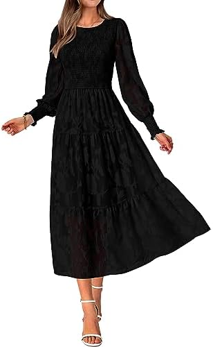 BTFBM Wedding Guest Dresses for Women Fall Fashion 2025 Casual Long Sleeve Floral Maxi Boho Homecoming Dress