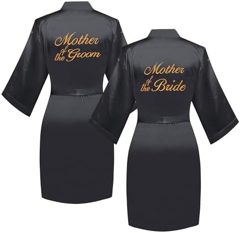 Wedding Robe 2sets Silky Bridesmaid Mother of The Bride Groom Robes Wedding Day Bathrobe Getting Ready