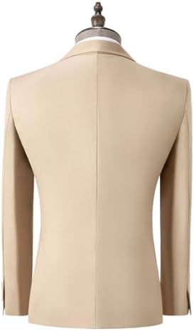 Mens 3 Piece Regualr Fit One Button Formal Business Men Suit Groomsman Tuxedos for Wedding(Blazer+Vest+Pant)